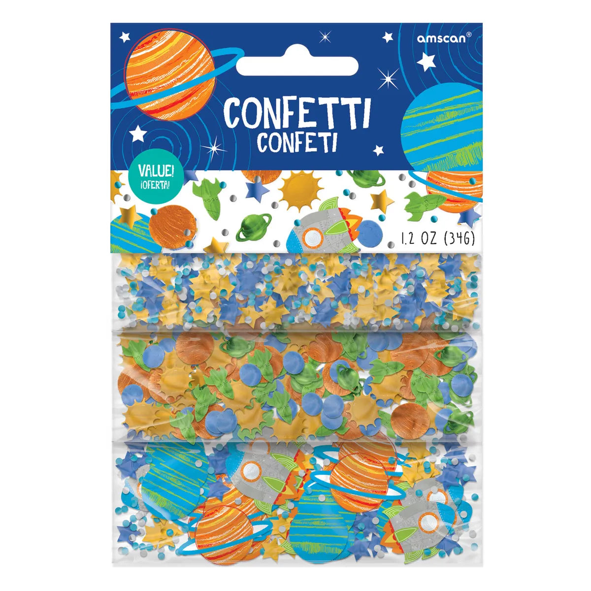 Blast off Birthday Space Confetti