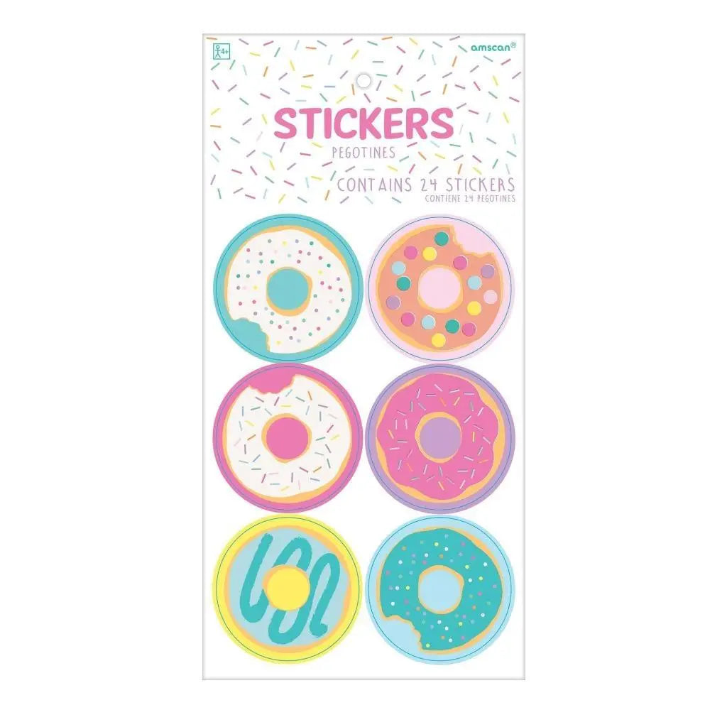 Donut Party Sticker Sheets Birthday Party Favors