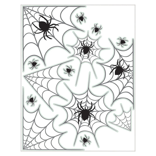 Window Decorations Spider web halloween