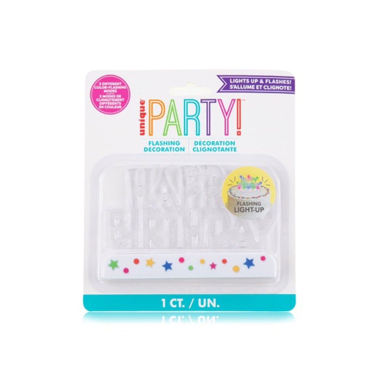 Flashing Light Happy Birthday Cake Topper