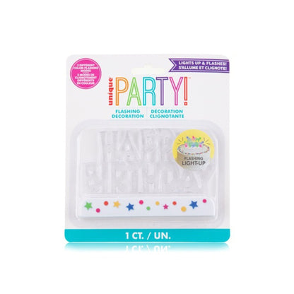 Flashing Light Happy Birthday Cake Topper