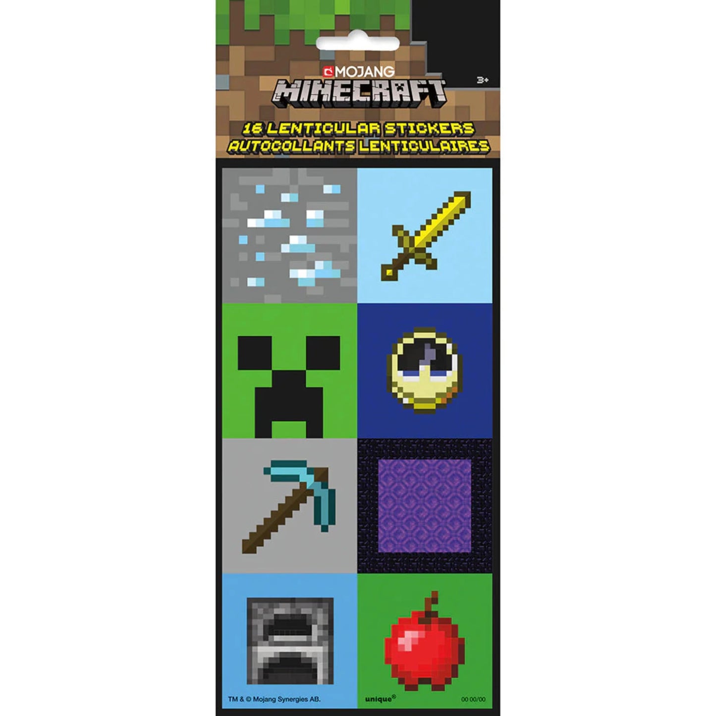 MINECRAFT LENTICULAR STICKERS