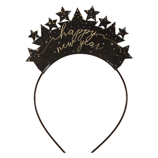 Disco New Year Party Headbands with Paper Cutouts 4ct