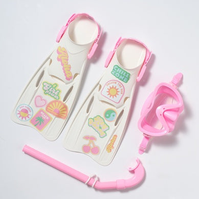 Conjunto de snorkel para niños mediano Summer Sherbet Pink